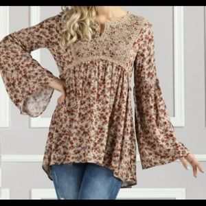 Suzanne Betro Floral Lace Tunic